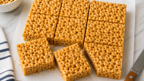3 Ingredient Peanut Butter Cheerio Bars Description