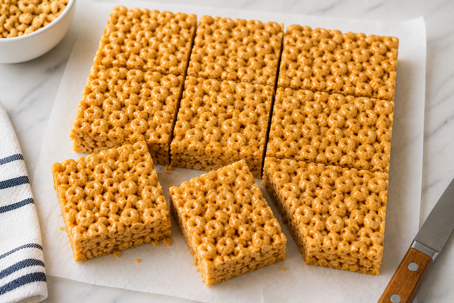 3 Ingredient Peanut Butter Cheerio Bars Description