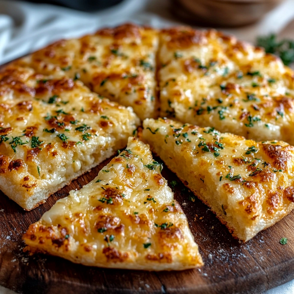 Air Fryer Cheesy Tortilla Garlic Bread