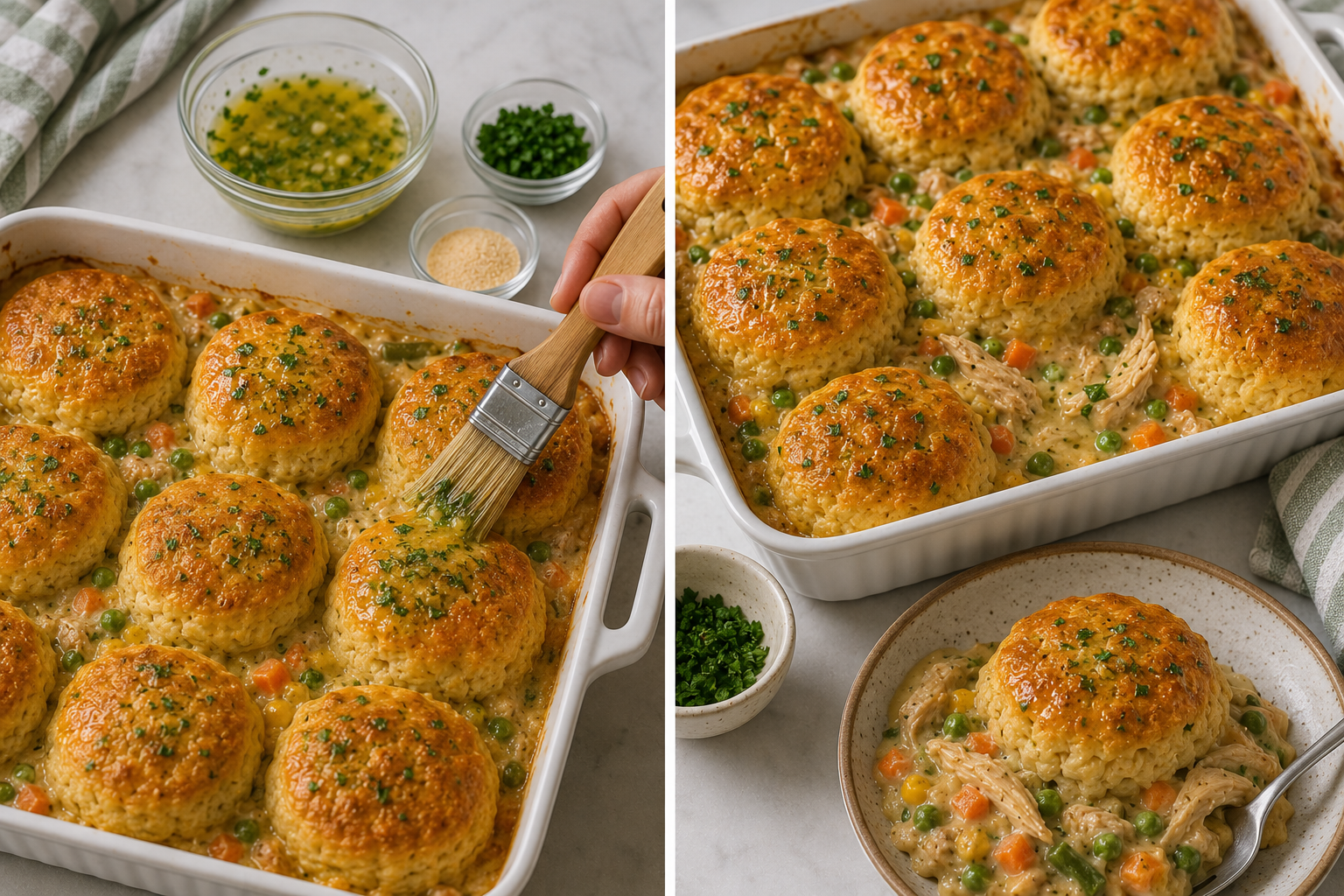 Chicken & Biscuit Dinner Cobbler