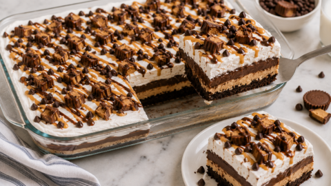 Chocolate Peanut Butter Lasagna