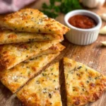 Air Fryer Cheesy Tortilla Garlic Bread