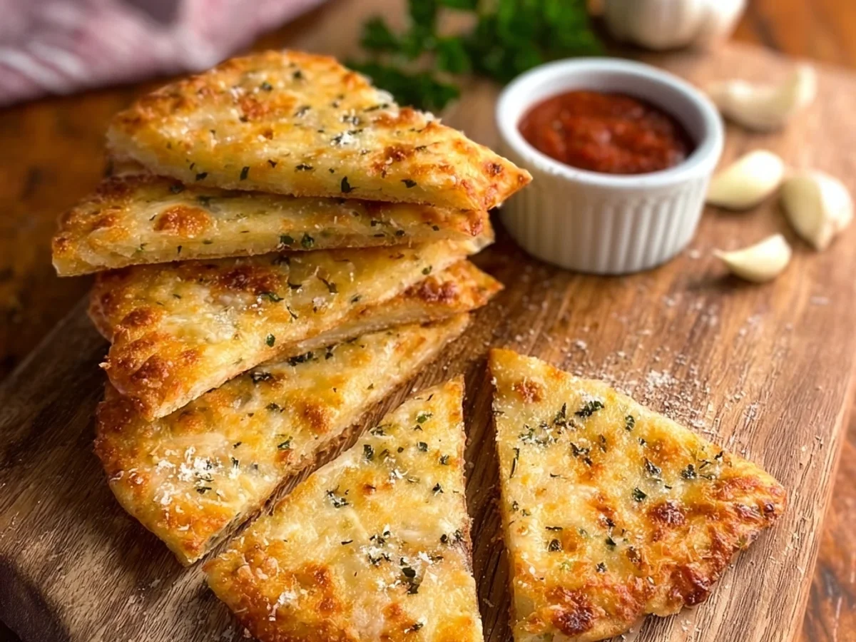 Air Fryer Cheesy Tortilla Garlic Bread