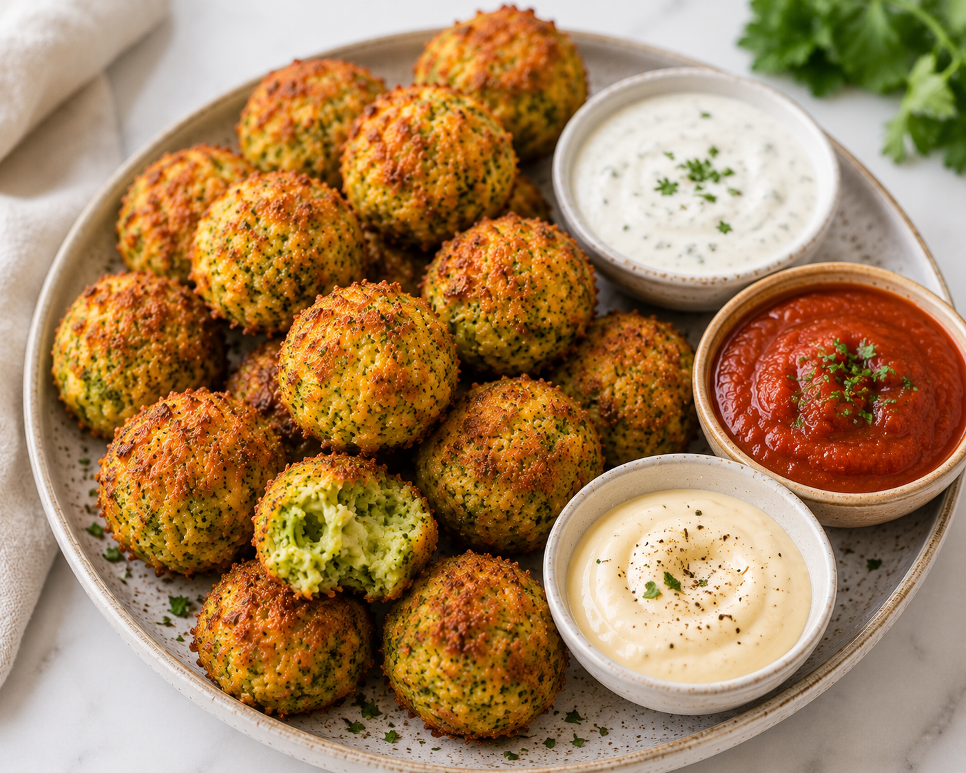 Crispy Broccoli Cheese Bites