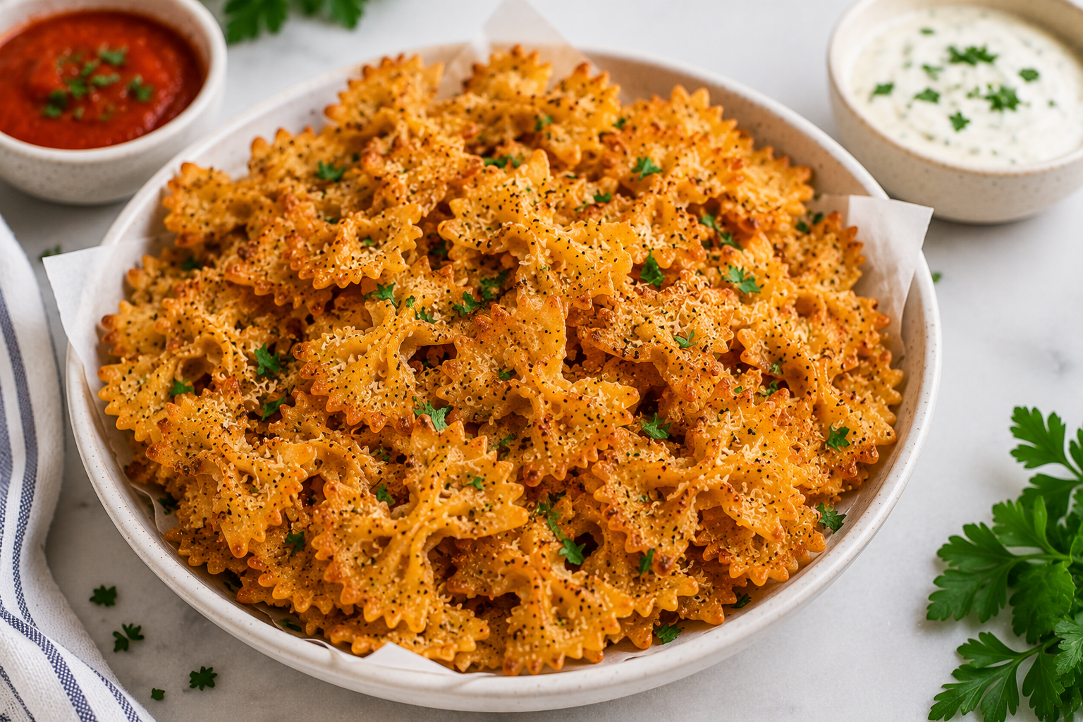 Crispy Pasta Chips