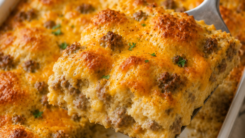 Easy Biscuits & Gravy Casserole