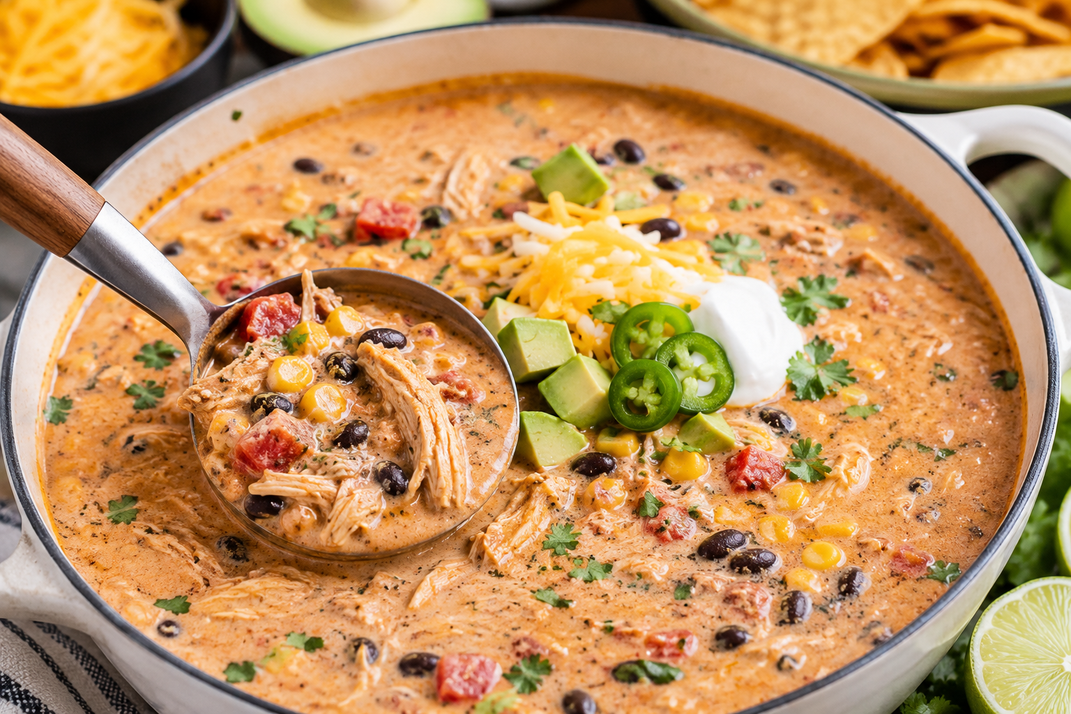 Easy Creamy Chicken Taco Soup