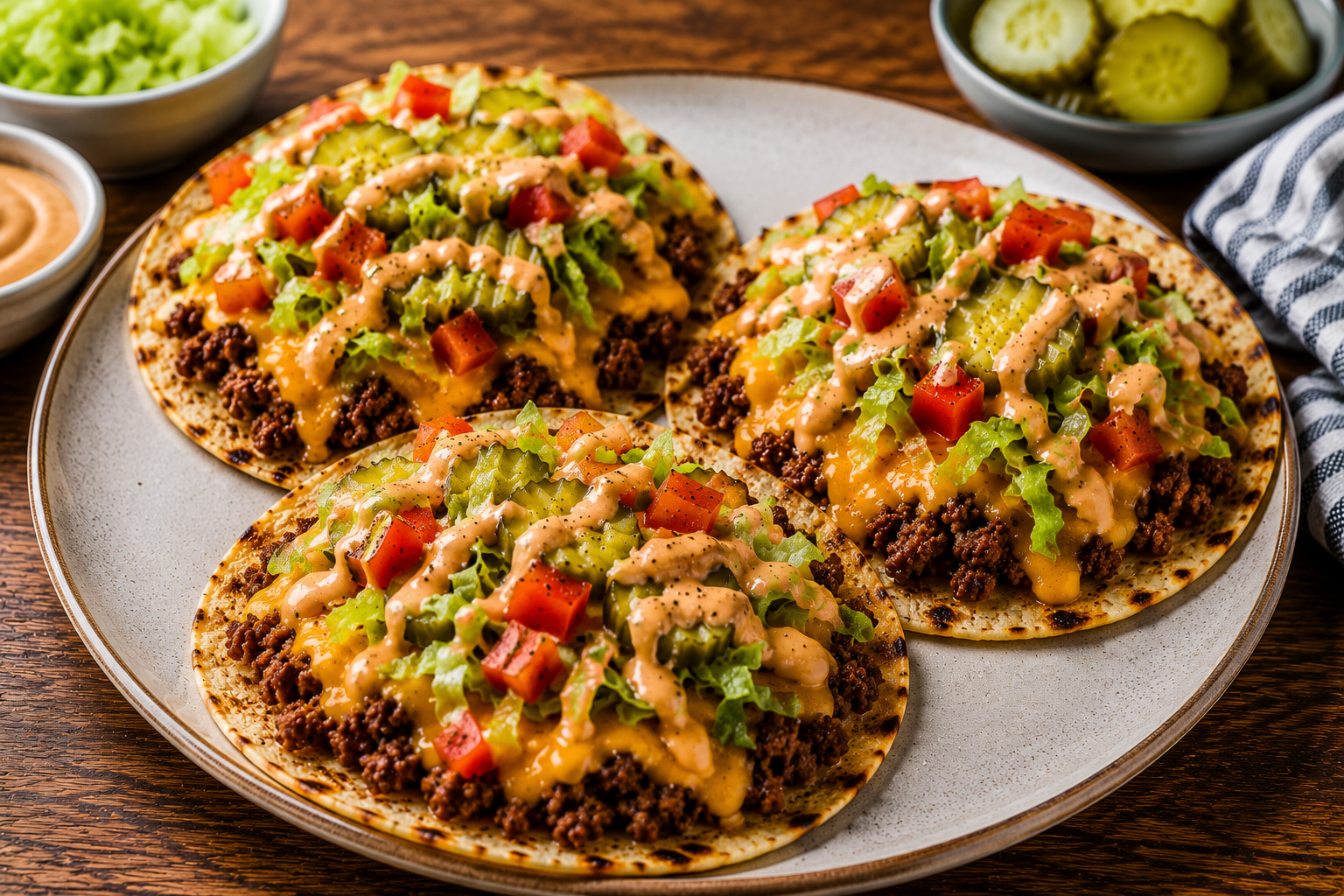Smashed Cheeseburger Tacos