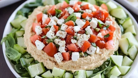 7 Layer Greek Hummus Dip