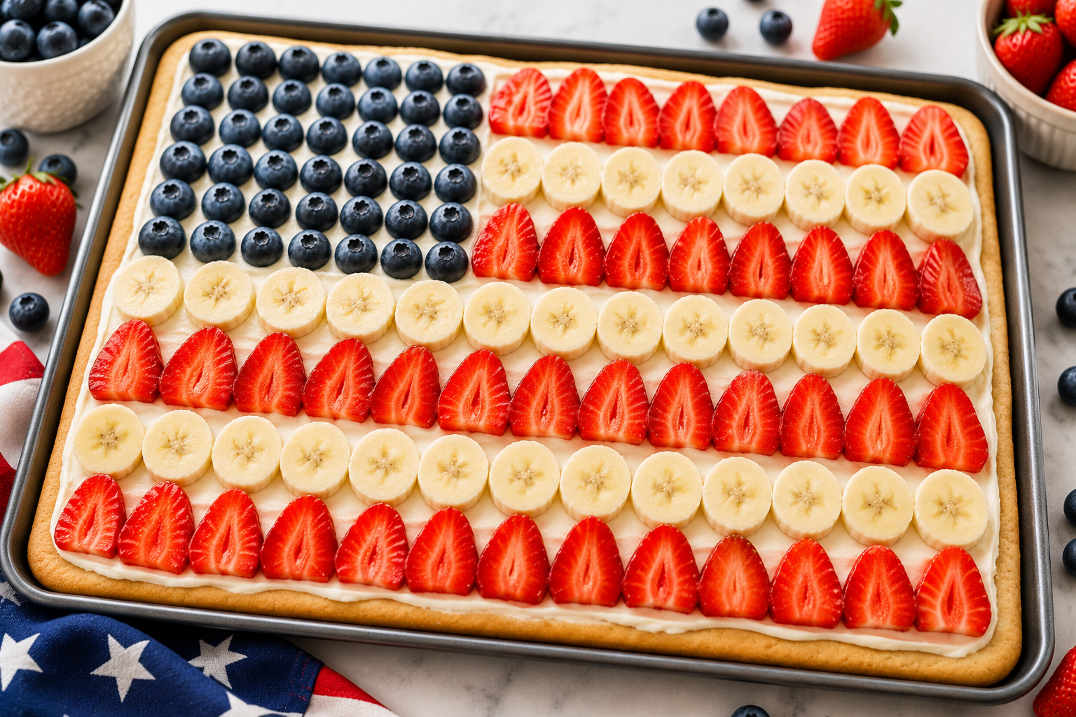 American Flag Fruit Pizza