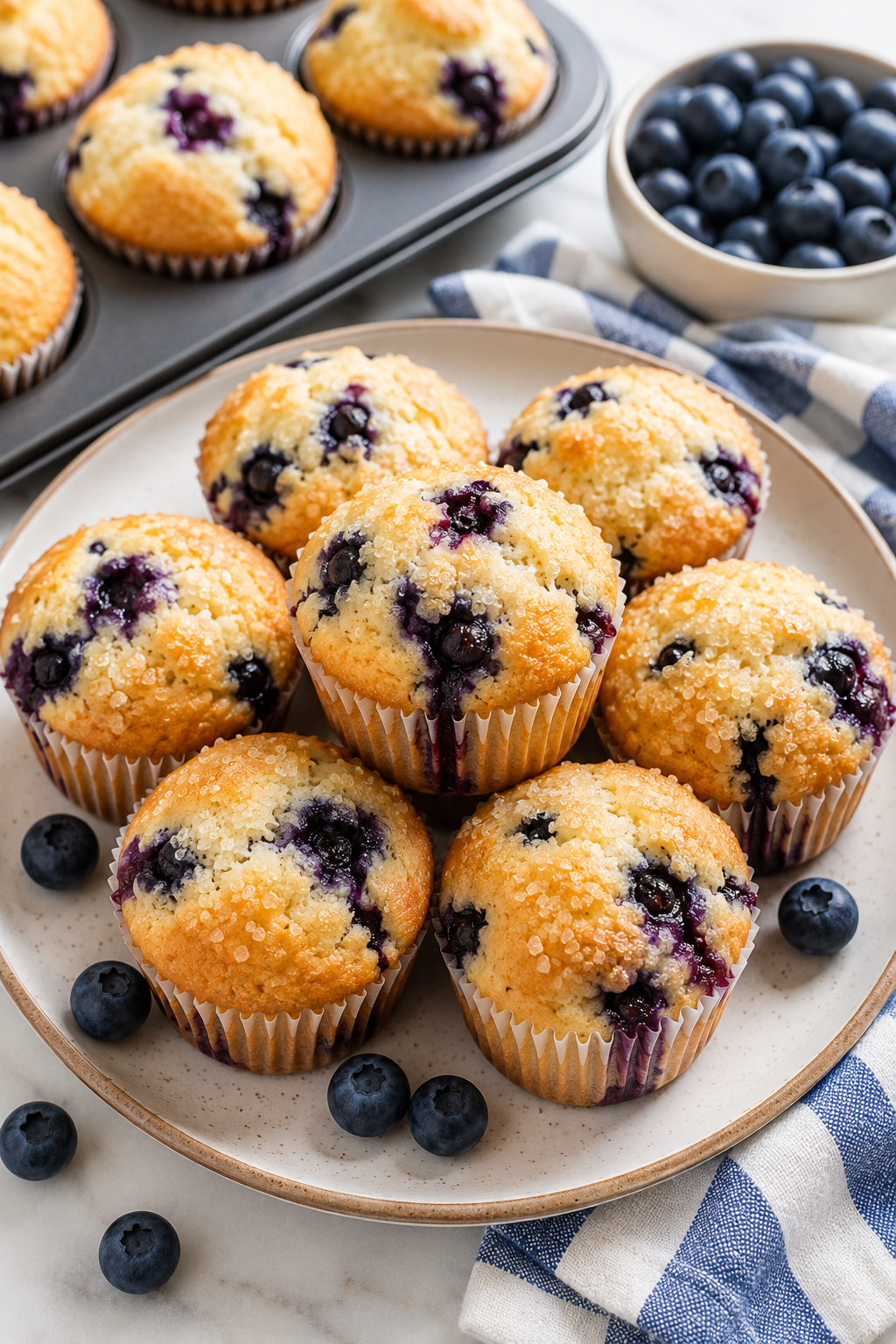 Cake Mix Blueberry Muffins