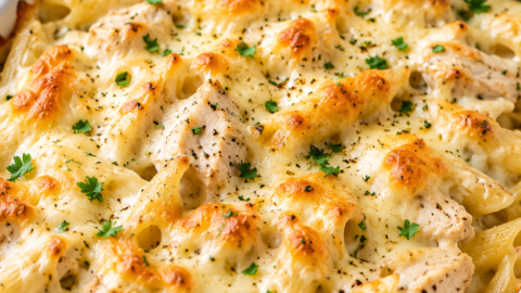 Chicken Alfredo Bake