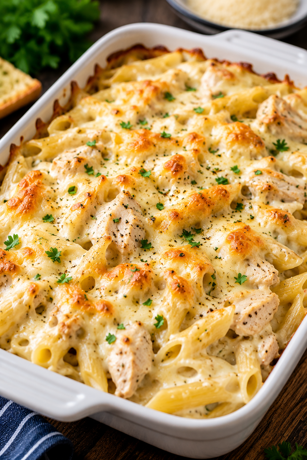 Chicken Alfredo Bake