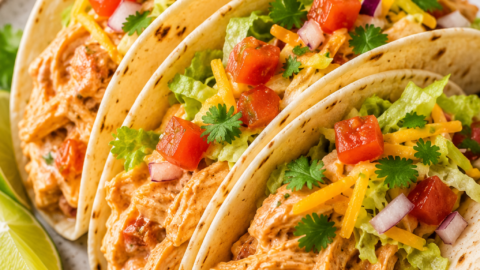 Creamy Salsa Chicken Tacos