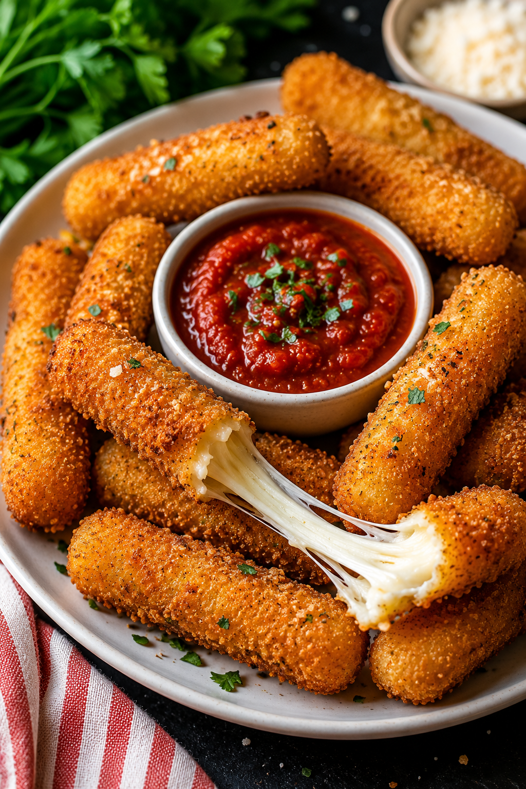 Crispy Golden Mozzarella Stick