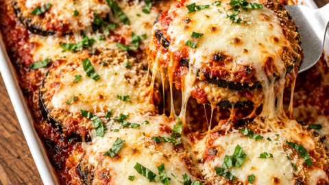 Crispy Homemade Eggplant Parmesan