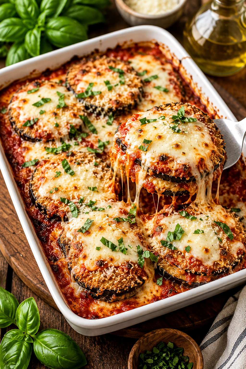 Crispy Homemade Eggplant Parmesan