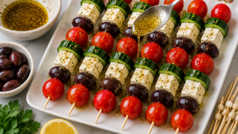 Greek Salad Skewers