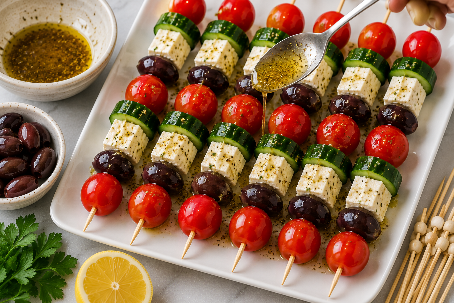 Greek Salad Skewers