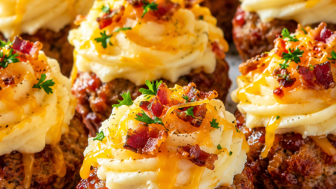 Mini Meatball Cupcakes