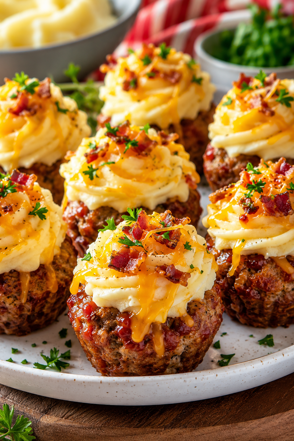 Mini Meatball Cupcakes