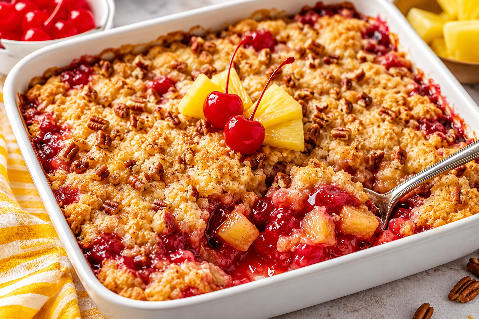 Pineapple Cherry Dump Cake