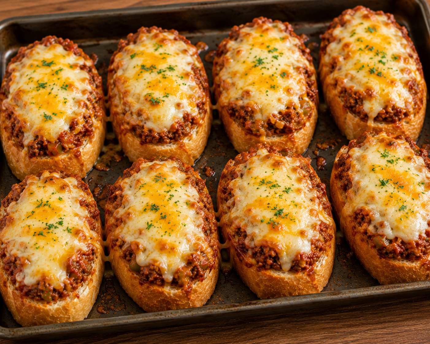 Sloppy Joe French Bread Slices