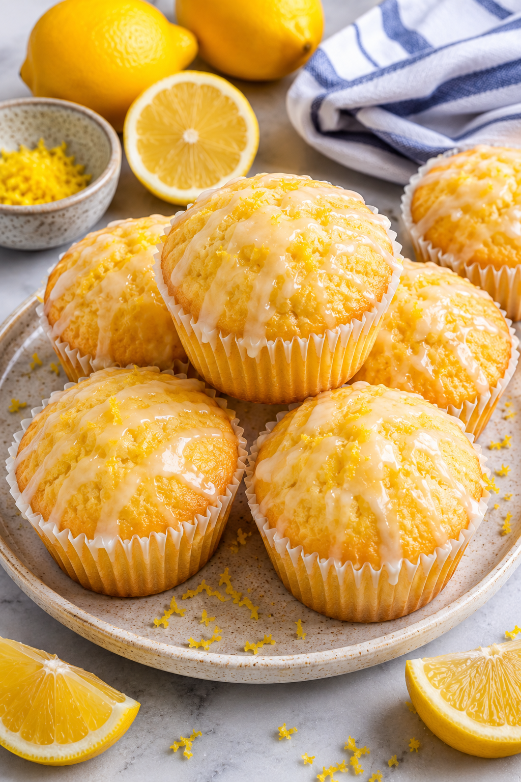 Sweet Cake Mix Lemon Muffins