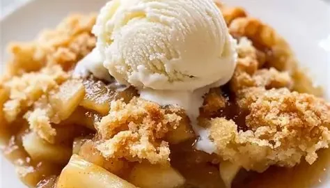 2-Ingredient Cinnamon Roll Apple Cobbler Recipe