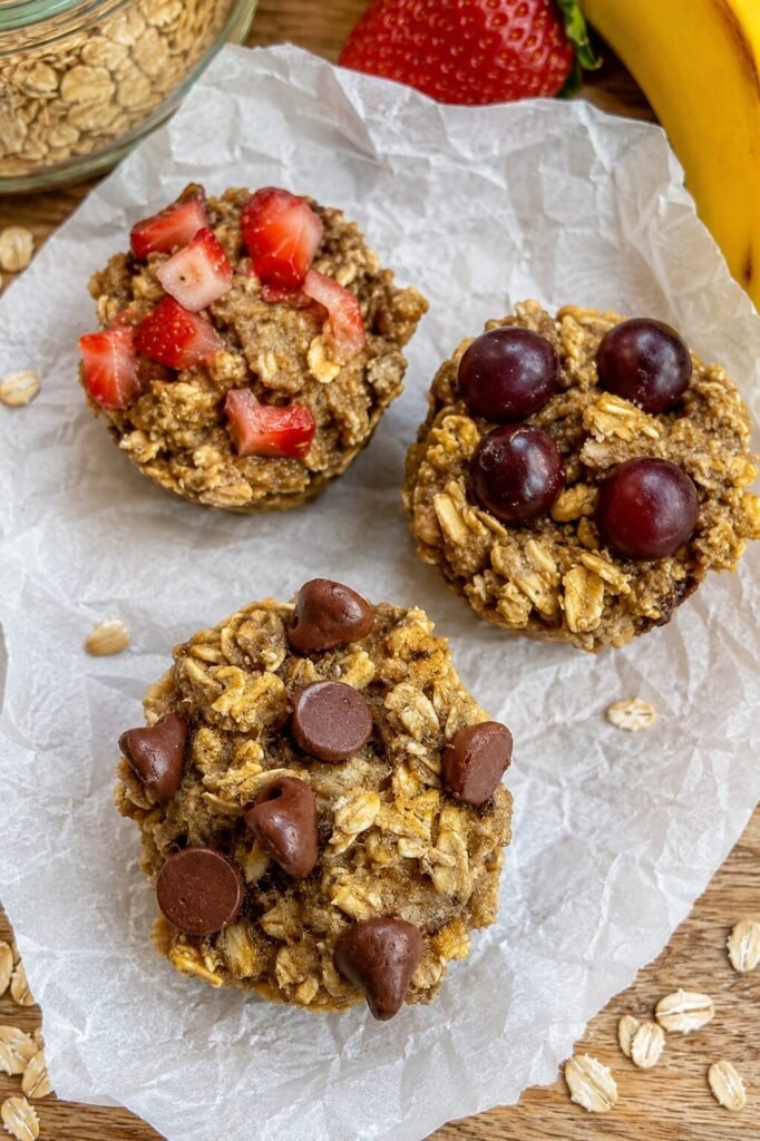 3 Ingredient Banana Oat Muffins