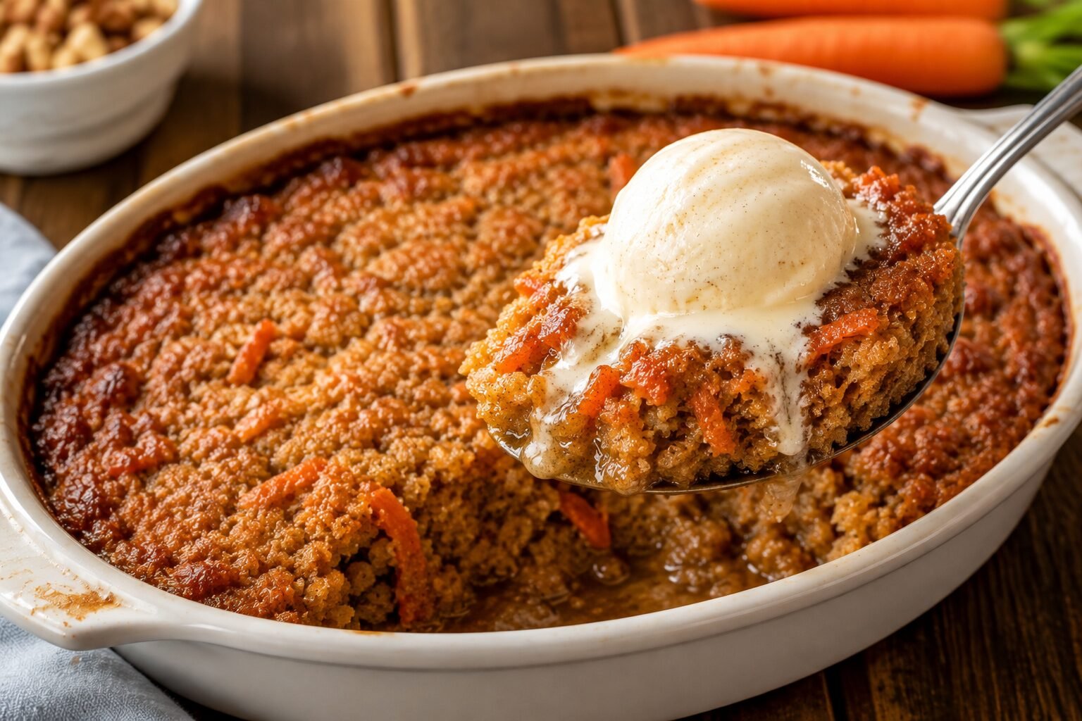 the best carrot cake cobbler recipe
