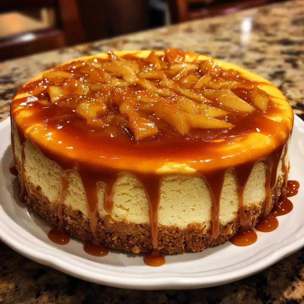 Caramel Apple Cheesecake-Fall Desserts