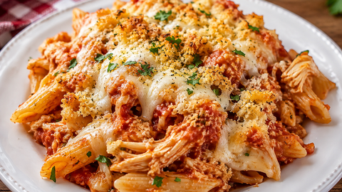Chicken Parmesan & Pasta Casserole