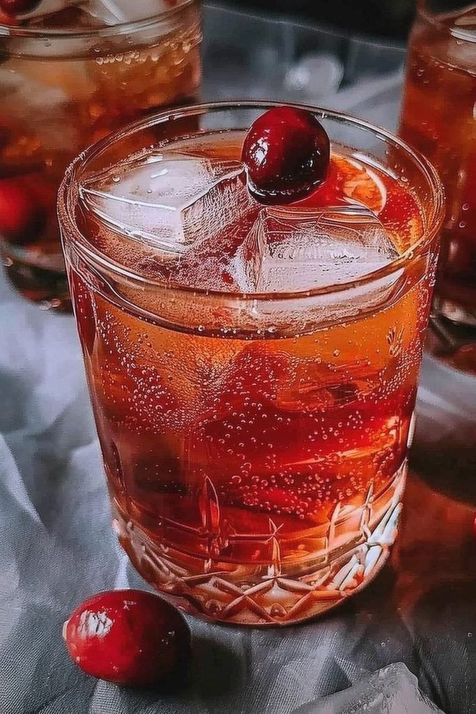 Ginger Cranberry Bourbon Cocktail