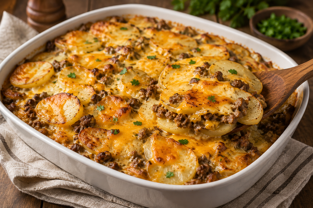Hobo Ground Beef and Potato Casserole