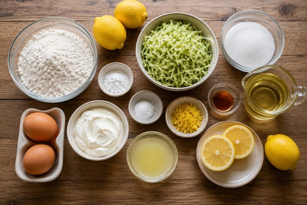 Lemon Zucchini Bread Ingredients
