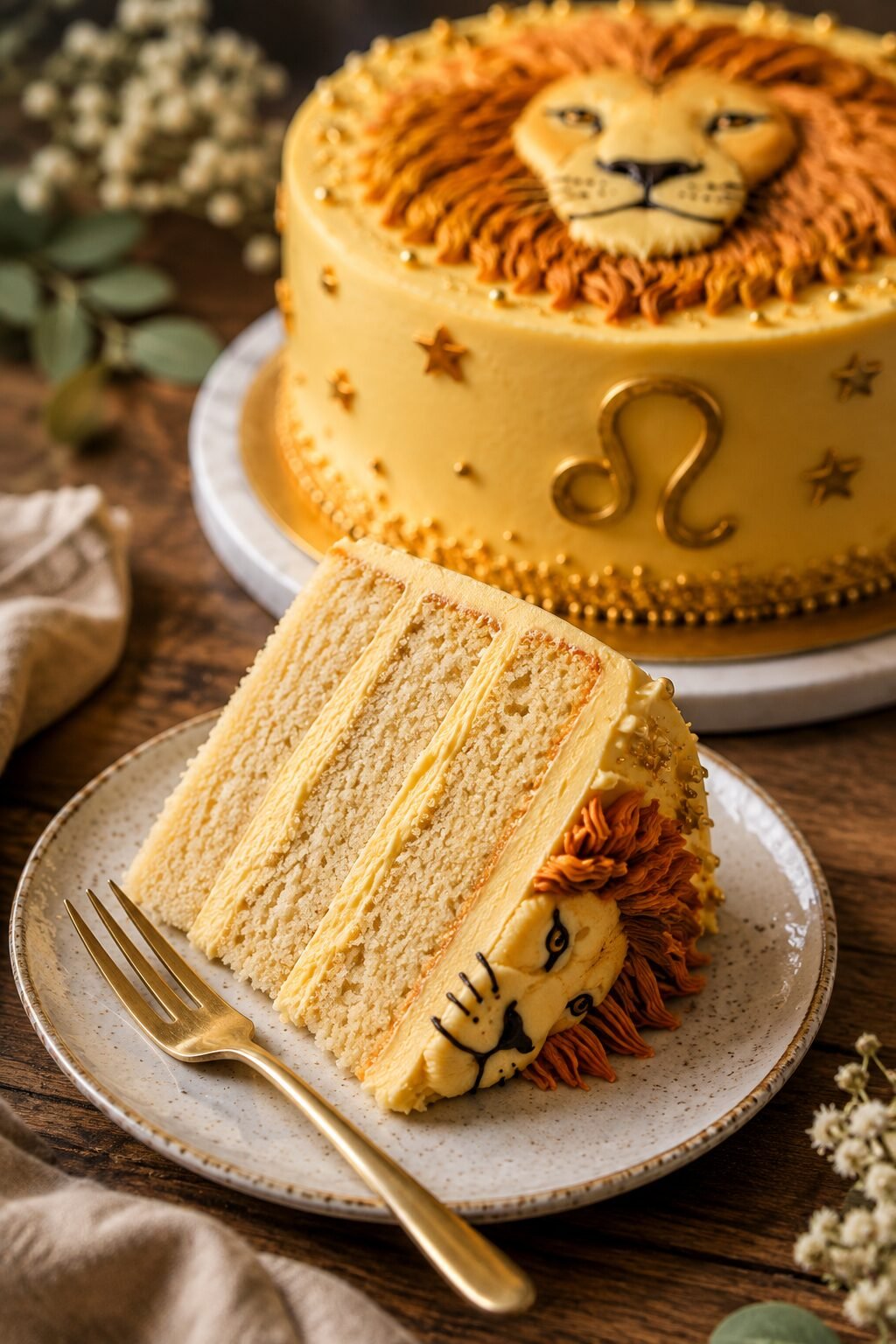Leo Birthday Cake- Lion-Themed 