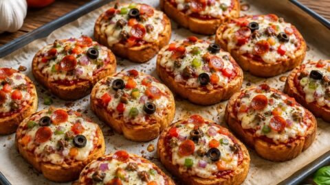 Mini Garlic Toast Pizzas