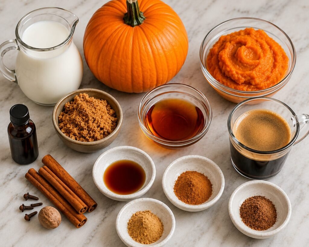 Pumkin Spice Latte Ingredients