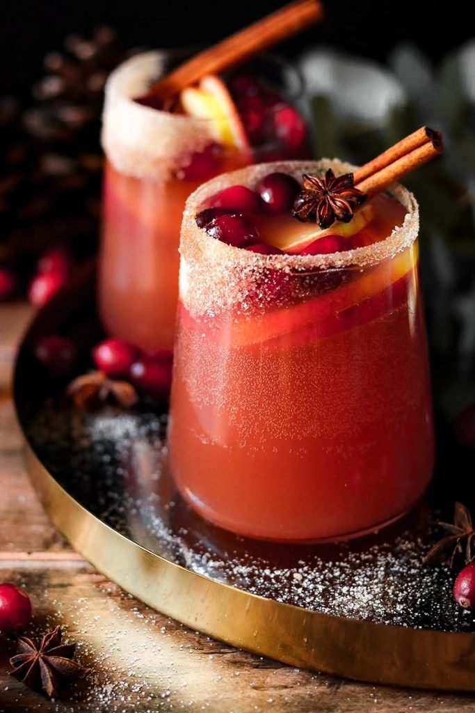 Sparkling Cranberry Tequila Cocktail