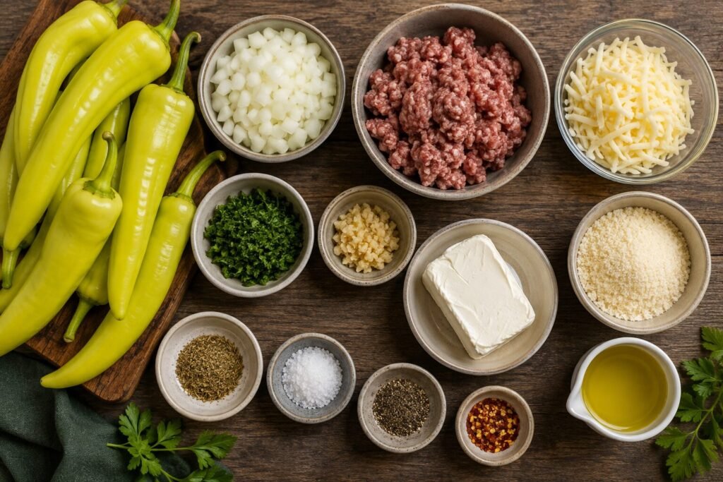 Stuffed banana peppers recipe Ingredients