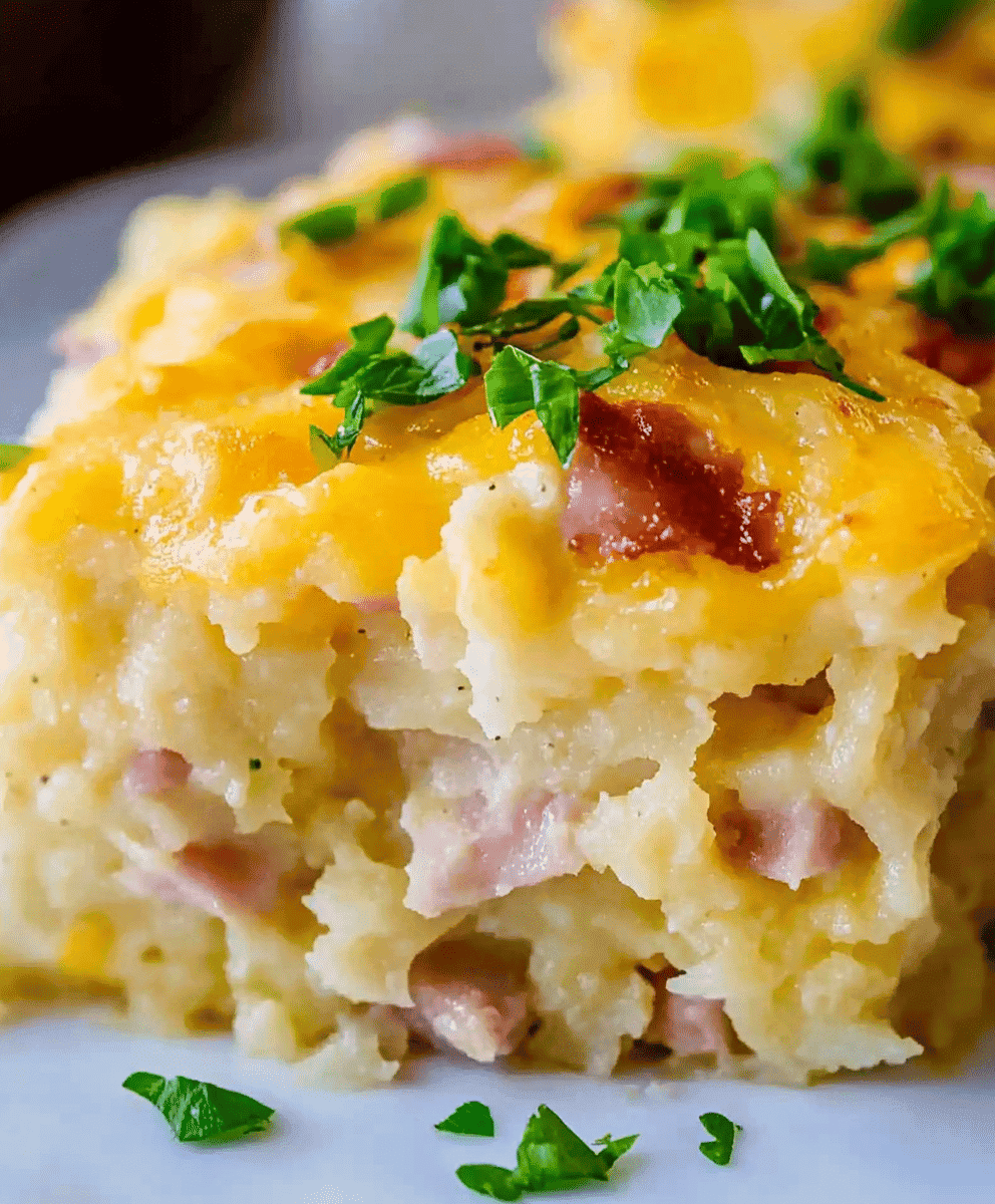 Cheesy Shredded Hashbrown Breakfast Casserole