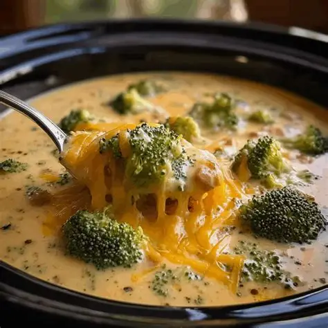 Crockpot Broccoli Cheddar Soup