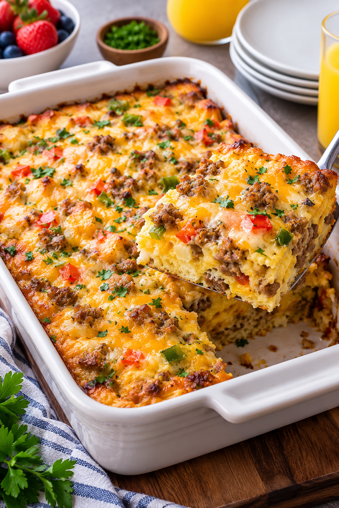 Easy Overnight Breakfast Casserole