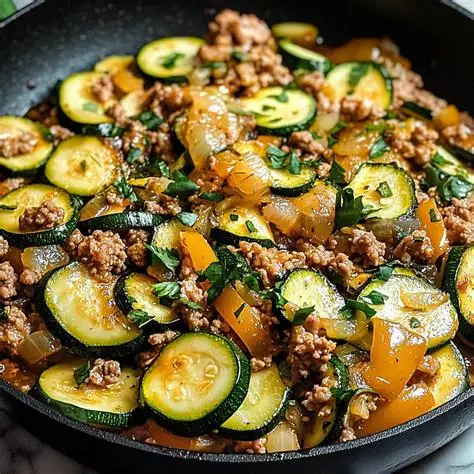 Ground Turkey Zucchini Skillet Recipe