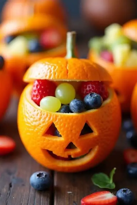 Halloween Fruit Cups