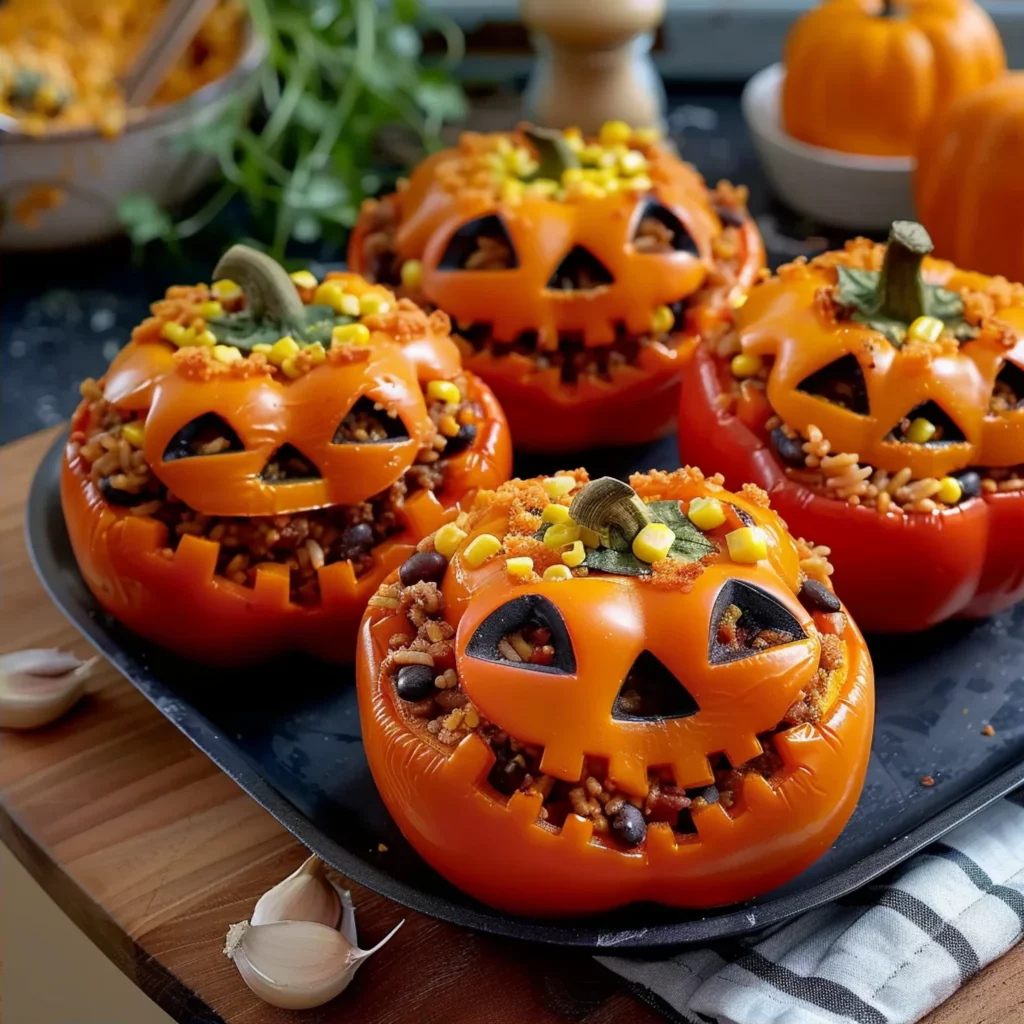  Halloween Stuffed Peppers