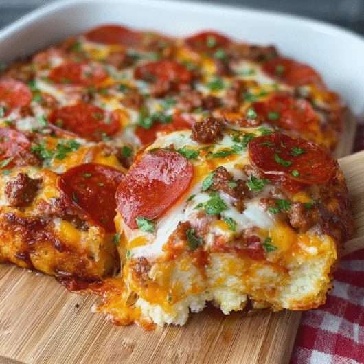 Pizza Casserole with Biscuits