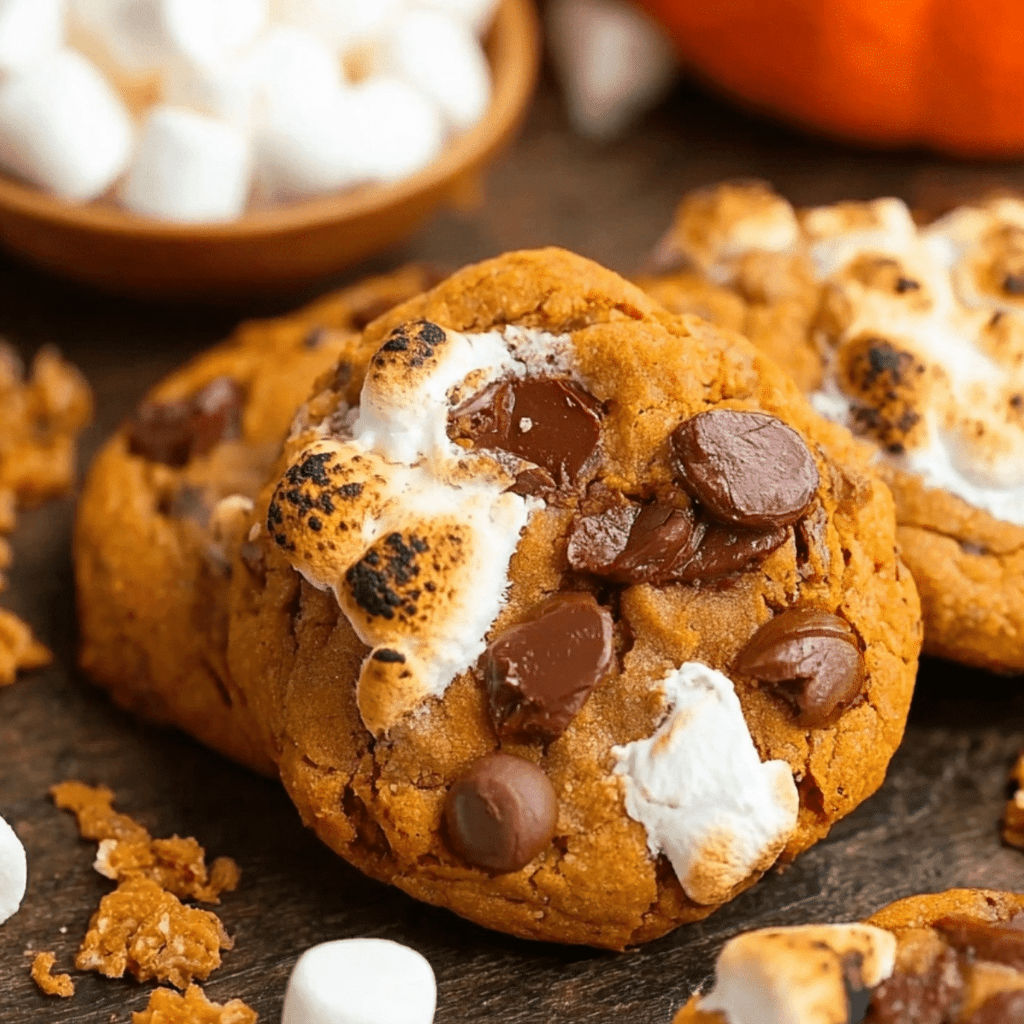 Pumpkin S'mores Cookies