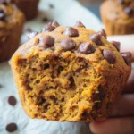 Pumpkin Banana Chocolate Chip Muffins